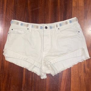Free People Eliot Embroidered Low Rise Shorts
